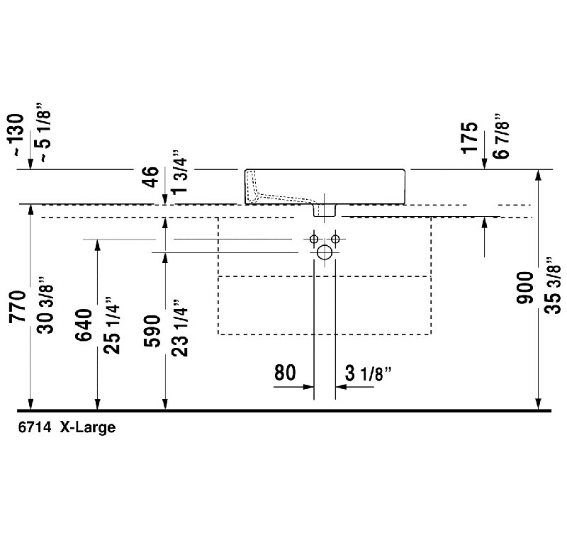 Duravit Vero Ceramic Rectangular Vessel Bathroom Sink with Overflow